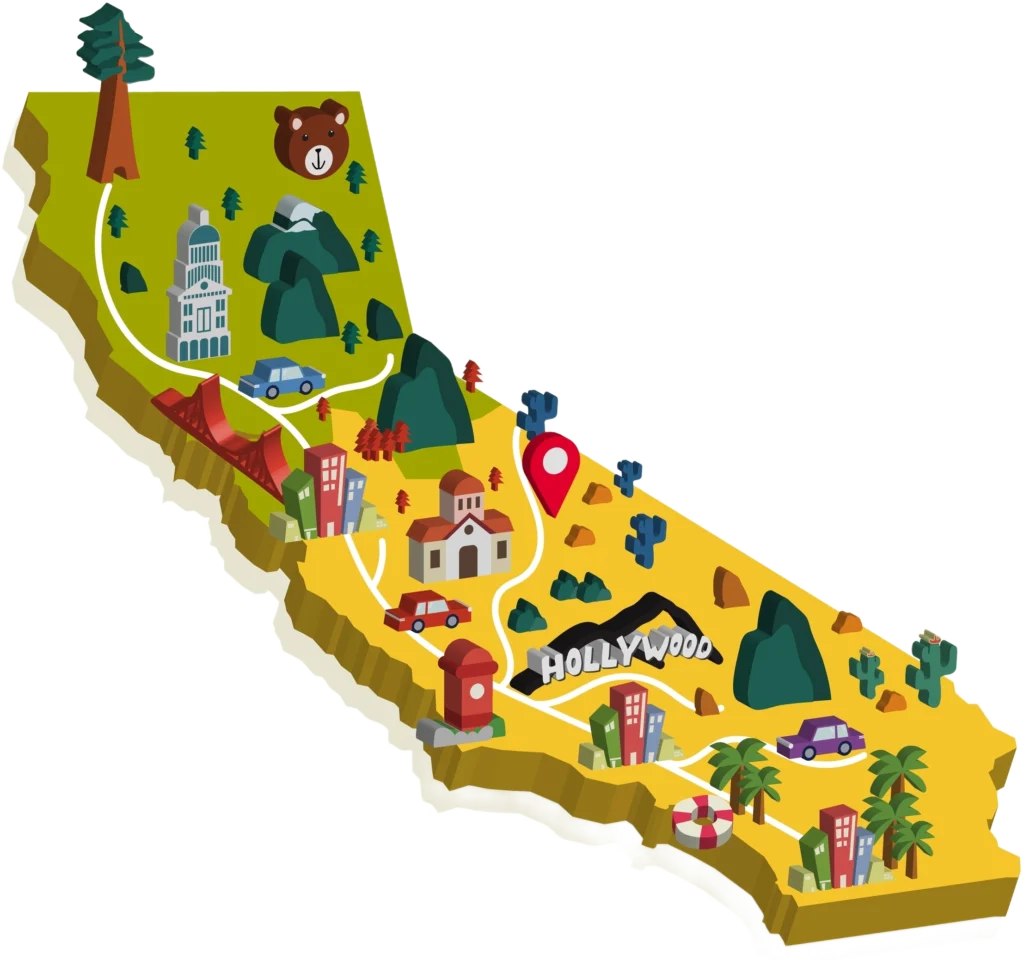 California Tourist Spot Animated Image